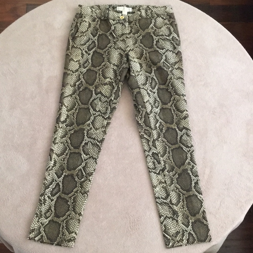 Nwot Michael Kors Python Print Pant Size 6 - image 2